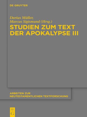 cover image of Studien zum Text der Apokalypse III